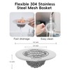Sink Drain Strainer, Reversible Easy Clean Mesh Sink Strainer with