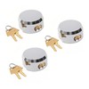 Mardili Hidden Shackle Trailer Puck Padlocks with Keyed Alike, 2-7/8"