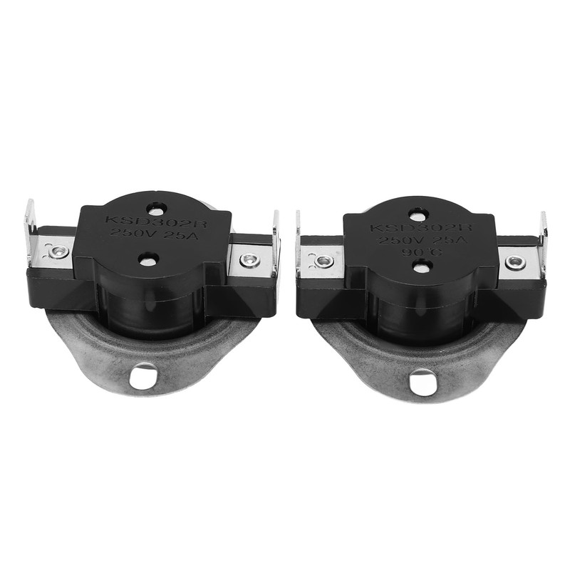 2PCS Snap Disc Temperature Switch Bimetal Engineering Plastic 25A Thermostat