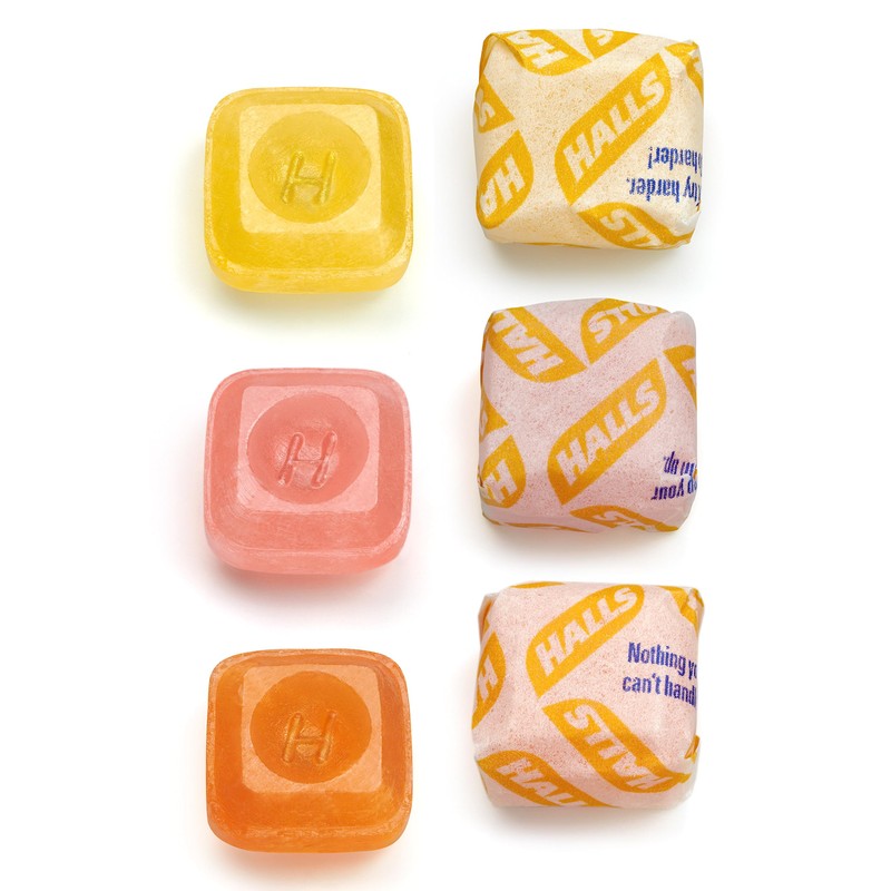 HALLS Defense Assorted Citrus Vitamin C Drops, 20 Sticks of