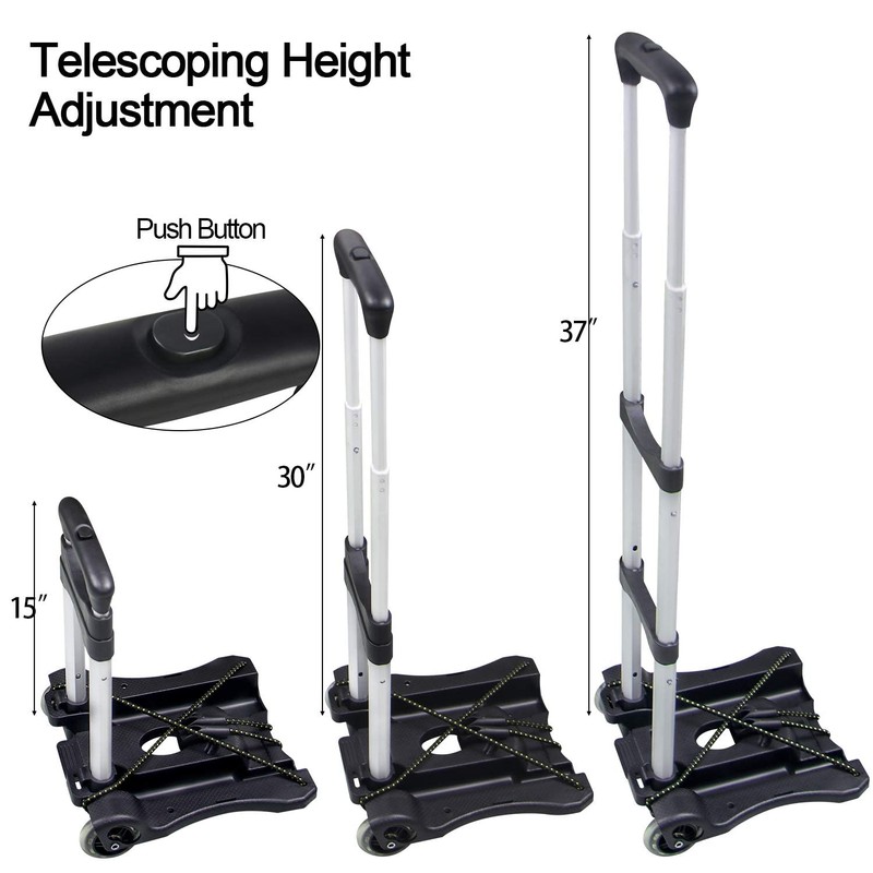 Sutekus Folding Hand Truck and Dolly 110-lbs Lightweight Portable Luggage