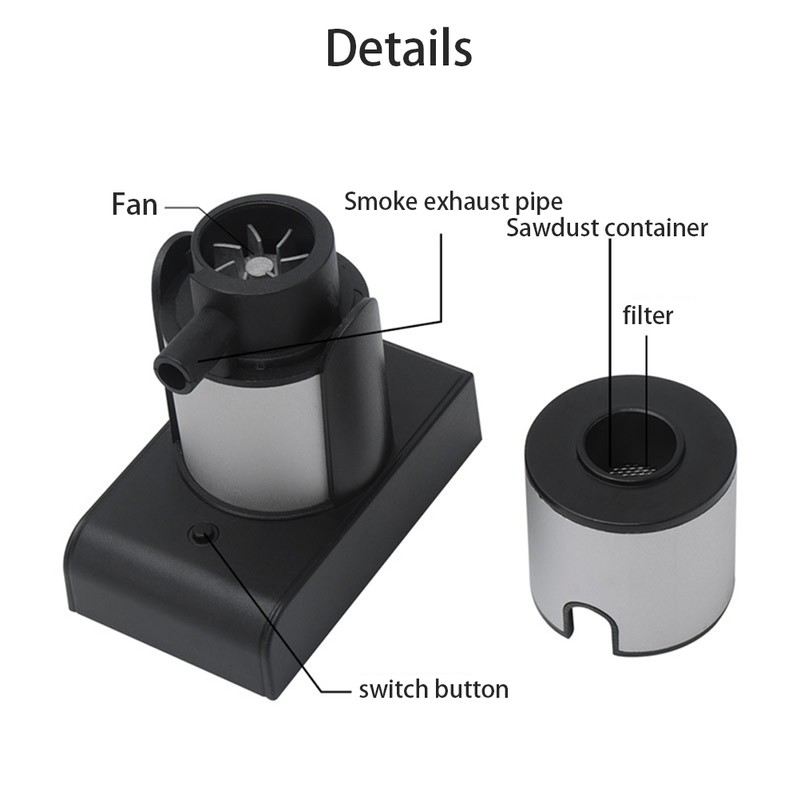 Portable Food Smoker Smoking Machine Handheld Smoke Infuser for Cocktail