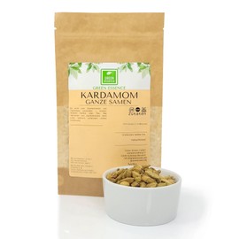 Cardamom 100 g Green from the Green Essence - Spice with Sweetish Sharp Aroma for Savoury and Sweet Foods - Cardamom Capsules - Cardamom for Seasoning, Cooking and Baking