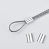 Snokay 100 Pcs Aluminum Crimping Loop Sleeves, Silver Double Ferrule