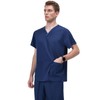 KUMUROETA Essentials Scrubs for Men,V-Neck Operating Room Uniforms,Comfortable,Loose Fit Top