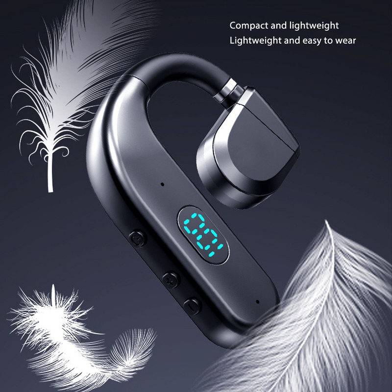 Bluetooth Headset BT 5.3 Noise Cancelling HD Calls Long Battery