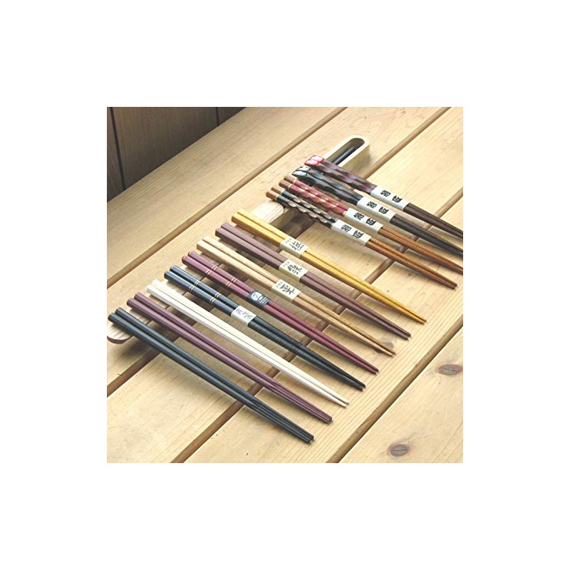 Nagao Chopsticks and Case Set, 9.1 inches (23 cm), Hexagonal