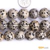 GEM-Inside Dalmation Dalmatian Jasper Gemstone Loose Beads 14MM Round Crystal