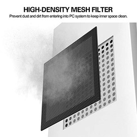 MoKo - Filtro de polvo de 140 mm para ventilador de computadora, paquete de 4, marco magnético, ventilador de PC, malla contra el polvo, filtro de enfriador de PC, cubierta de PVC, rejilla para