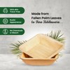 ECO Leaf 25 Disposable Palm Leaf Square Bowls, 3.5" (9cm),