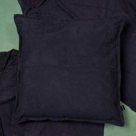 KUIRMODA Lambskin Leather Pillow Cover - Decorative Sofa Cushion Case - Throw Covers for Living Room & Bedroom, 18x18 Inches - Royal Blue Box Pack of 1