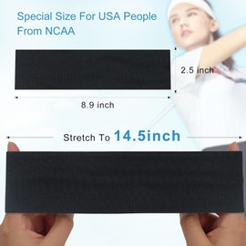 Headbands for Women 10pcs Non-Slip Headbands,10black Fashion Headbands,Soft Cotton Elastic Headband,Sweat Absorbent Headbands for Women, Hairbands for Sports, Gym, Running,Yoga, Spa, Makeup