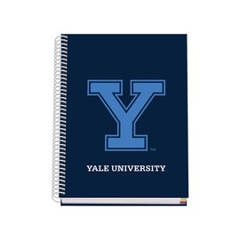 DOHE - A5 Notebook Squared Spiral Bound 100 Sheets 90gsm Squared 5mm Squared Hardback Yale University Navy School Supplies - Blue