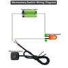 12V 24V Momentary Push Button Switch - 11.5' Pre-Wired Mini