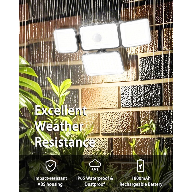 CLAONER Solar Outdoor Lights Motion Sensor 3500LM 288 LED Solar