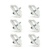 RuggedXL Low Pro Aluminum Mounting Clamps Truck Cover, Cap, Camper - Set of 6