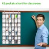 ANSTROUT 42 Clear Pockets Classroom Pocket Chart for Cell Phones