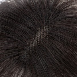 TESS Bangs Hair Clip Human Hair,Clip on Bangs,Invisible Clip in Bangs Human Hair for Women,3D Air Bangs Hair Topper for Women Human,1B Dark Latte 8 inch