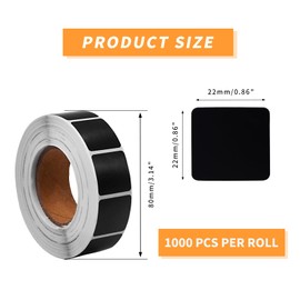 2 Rolls Square Target Stickers, 0.86inch Black Self-Adhesive Shooting Cardboard Target Pasters for Paper, USPSA, IPSC, IDPA and Other Shooting Sports Sticker (2000 Pieces)