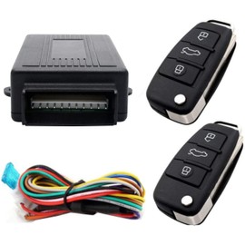 Automobile Anti-Theft Alarm Device, Riloer 60-100M Remote Positioning Alarm, With Control Box + 2 Remote Controllers For Replacing Automobile Central Control Lock