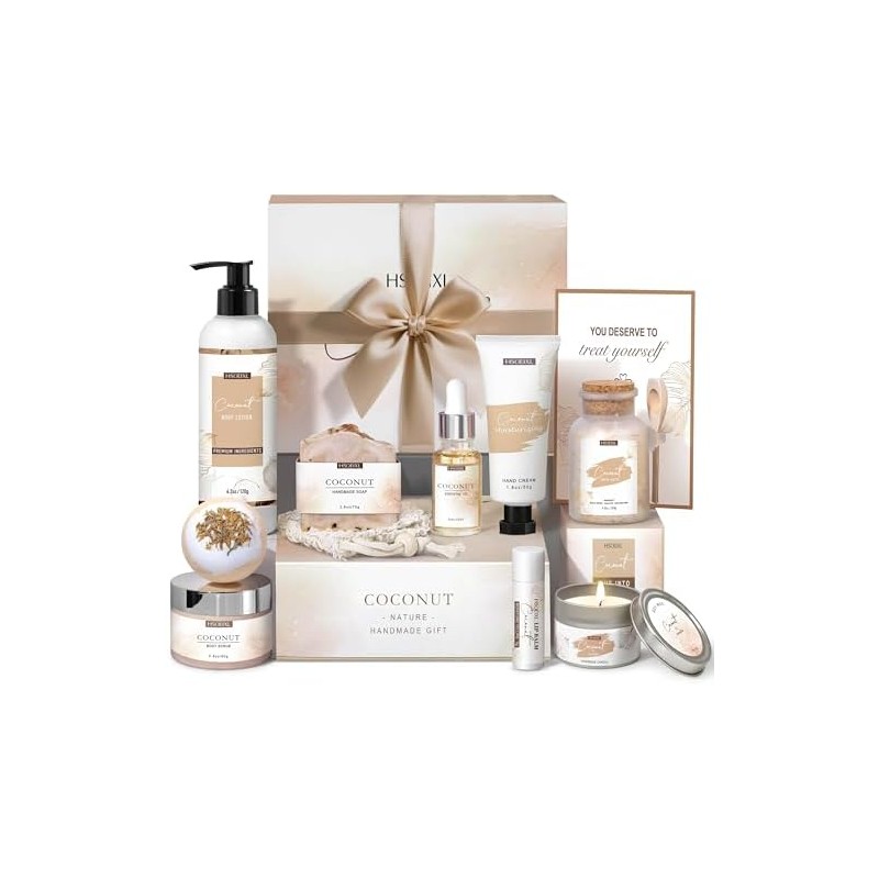 Set de Regalo de Baño y Cuidado Corporal de Coco