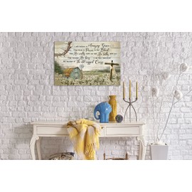 TIHUSAGO Farmhouse Wall Art - Barn Pictures, Modern Decor for Living Room, Inspirational Quotes Canvas Print, Old Painting Framed Artwork Rustic Home M(18x24 Inches)