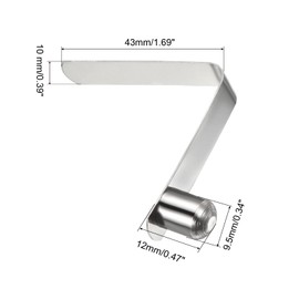 PATIKIL 12 x 9.5 mm 8 Pack Kayak Paddle Press Studs Poltaster Spring Clips Steel Solid Button Locking Tube Single Pin for Camping Awning Tent Poles