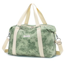 BAGROUPS Travel Bag Large 32L Hand Luggage Bag for Aeroplane Easyjet Hand Luggage 45 x 36 x 20 Foldable Waterproof Nylon Men Women Sports Bag for Weekender Fitness Training Swimming Hospital, Green