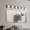 Ship in US,45" Modern 6-Light LED Vanity Light, Sleek Black