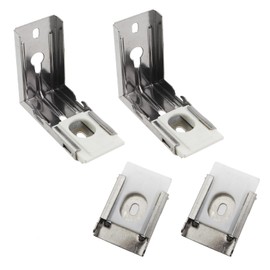 Caishun 2 Sets 2.8x1.2inch Silver Metal Vertical Blind Mounting Bracket Replacement Mounting Hardware for Interior and Exterior Zebra Roller Blinds and Soft Screen Shades