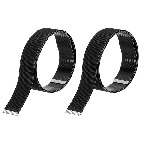 sourcing map Black Flat Flexible FPV FPC FFC Cable 20