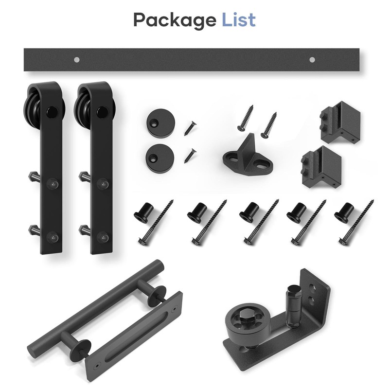 EaseLife 6.7 FT Sliding Barn Door Hardware Kit and Handle