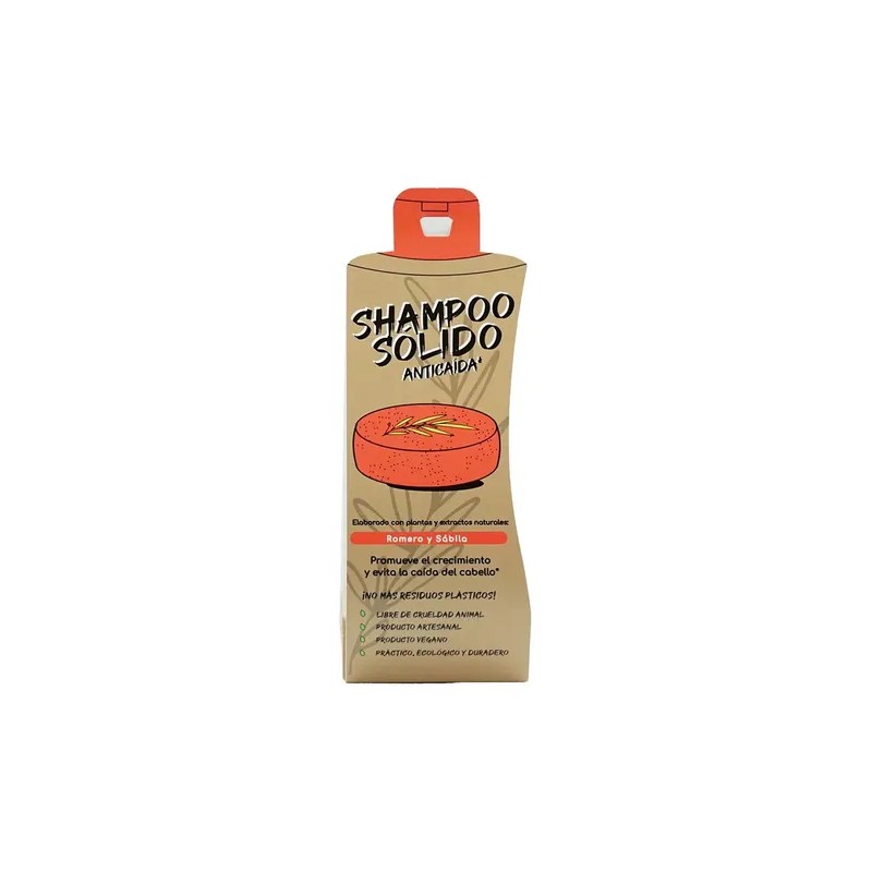 Shampoo Orgánico Sólido Anticaída Árbol Verde Con Romero Y Sábila