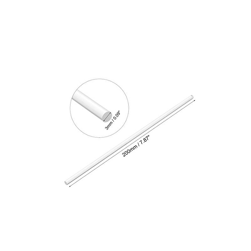 sourcing map Pack of 4 3 mm x 200 mm