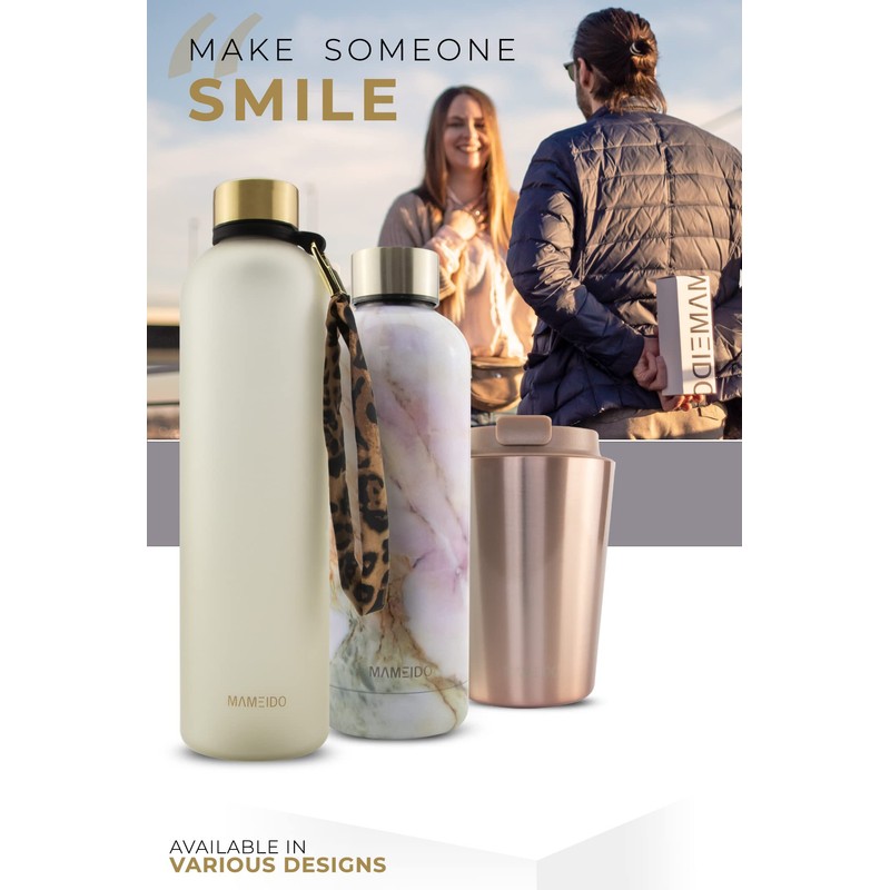 MAMEIDO Stainless Steel Drinking Bottle, 750 ml, 500 ml &
