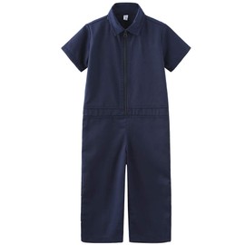 GRANDWISH Kids Coveralls for Boys Girls, Baby Mechanic Boiler Suit Costume Jumpsuit Navy 5T