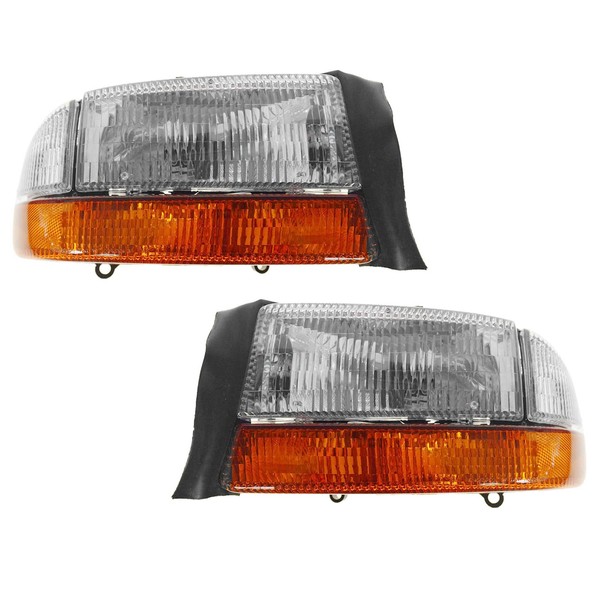 TRQ TRQ 2 Piece Headlight Assembly Set Driver & Passenger