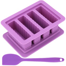 KeFanta Silicone Butter Mold, Butter Molds Tray with Lid,Large Butter Maker with Food Grade Silicone Spatulas,Rectangle Container for Brownies,Homemade Butter,Herbed,Garlic Butter