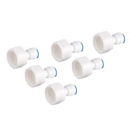 TYTOGE Water Faucet Adapter,6Pcs 1/4 Tube OD to 1/2 Female Push in Quick Connector for Water Filter Reverse Osmosis