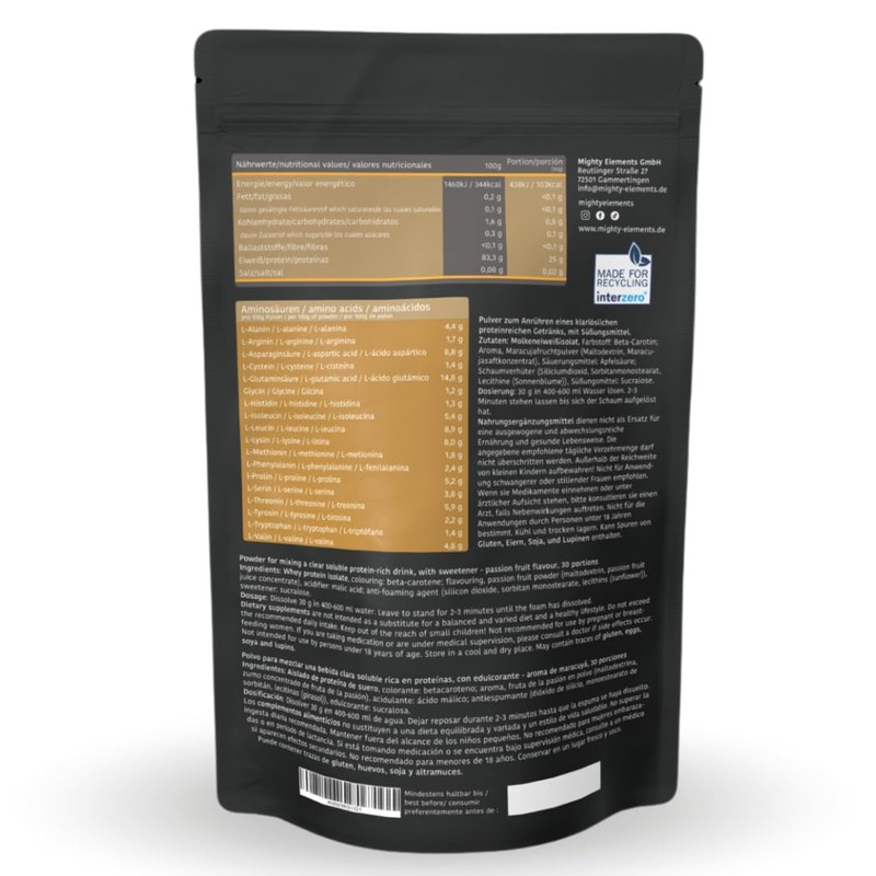 Mighty Elements Clear Whey Isolate Passion Fruit - 25 g