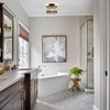 Crystal Ceiling Light, Black Flush Mount Ceiling Light Fixture, Flush