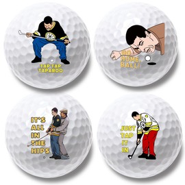 Artsotroly 4 Pcs Funny Golf Balls for Birthday, Novelty Golfer Gift for Dad Coworkers Golfers Golf Lovers