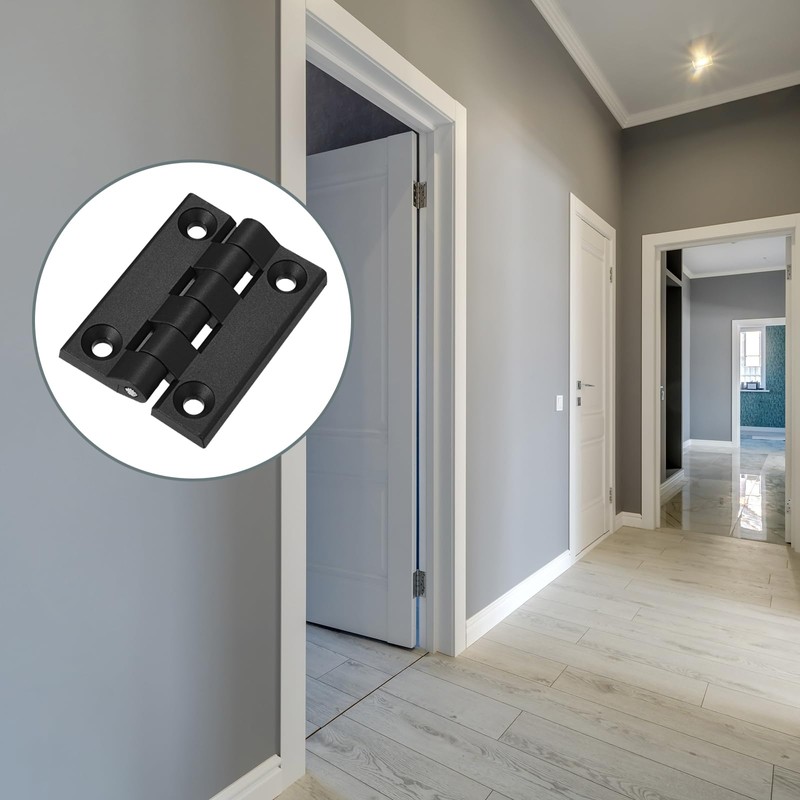 METALLIXITY Adjustable Folding Door Hinges (102mm) 4Pcs, ABS Nylon Hinges