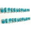 Turquoise Dreaming Glossy Short Square Press On Nails - 24