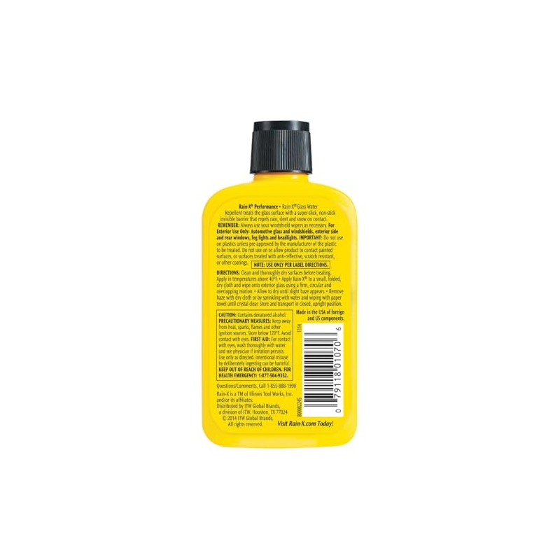 Rain-X Tratamiento Antilluvia Original Oficial 800002242, 103 ml, Amarillo