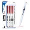 BAZIC Products Fiero Fiber Tip Pen, Fineliner Pens 0.4mm Red