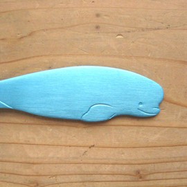 Katsuriki Shoji PS-5415 Aluminum Ice Spoon, Dolphin, Blue