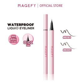 2pz 0.01mm Delineador Ojos Liquido Maquillaje Hipoalergenico Impermeable Acabado Mate Adecuado Para Aplicar Delineador De Ojos Pestañas Inferiores Y Lunares Color Negro Y Marrón Magefy