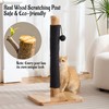 Kicari 29" Tall Solid Wood Cat Scratching Post for Indoor