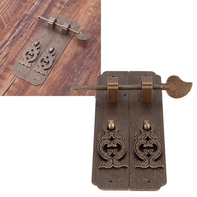 Furniture Door Handle, Chinese Style Antique Copper Gate Handle Cabinet